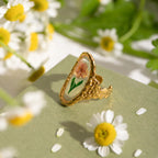 18k Gold Plated Minimalist Ring - Piña Colada