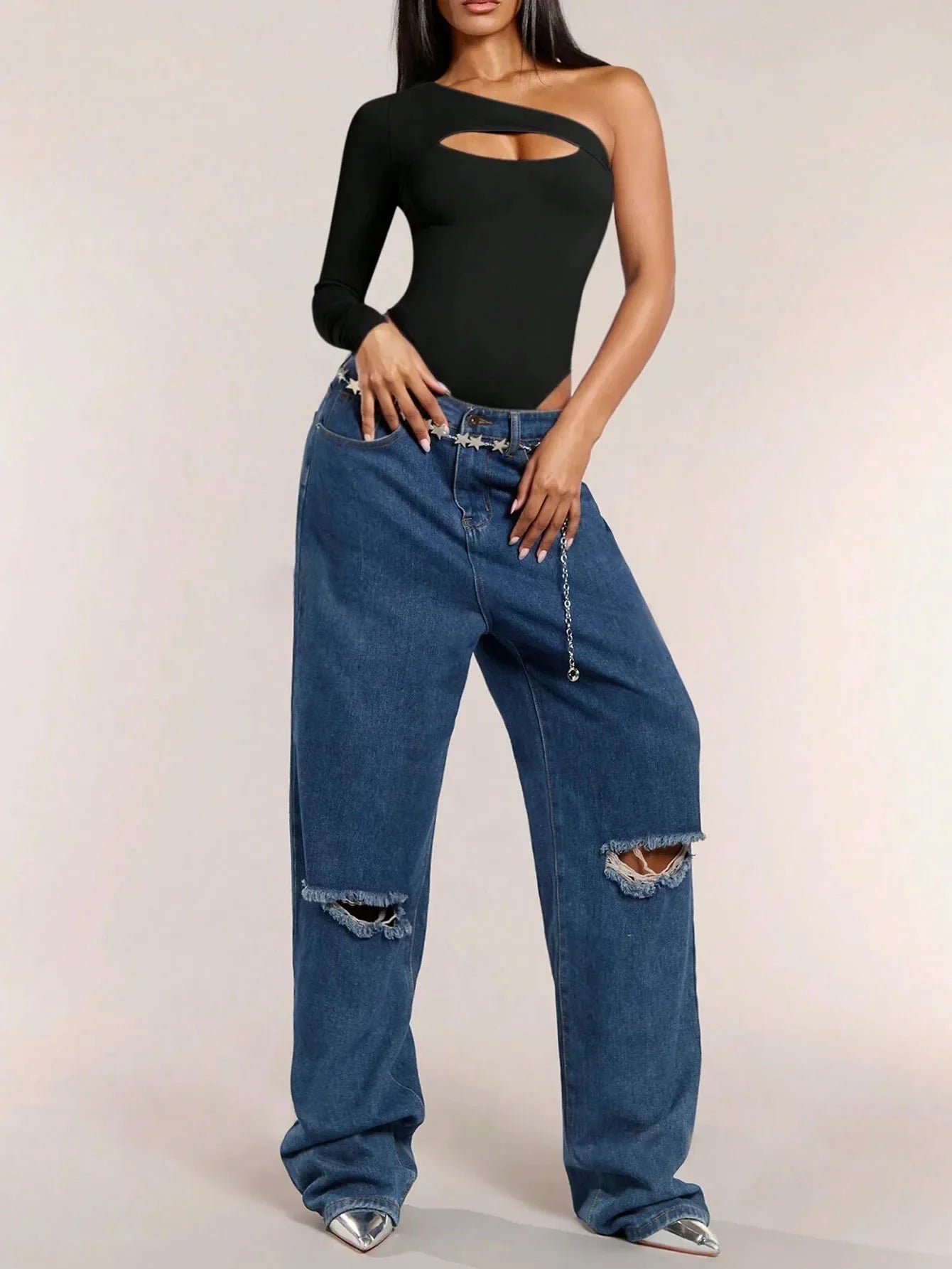 Asymmetrical Bodysuit Comfort - Piña Colada