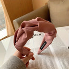Five-Flower Solid Color Fabric Headband - Piña Colada