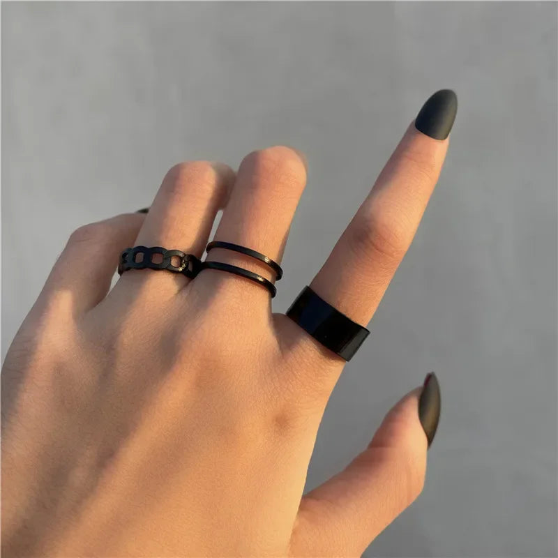 Boho Zircon Rings Set - Piña Colada
