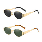 UV400 Sun Glasses Alloy Oval Eyewear - Piña Colada