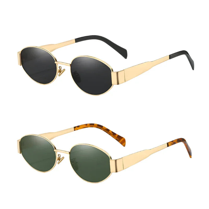 UV400 Sun Glasses Alloy Oval Eyewear - Piña Colada