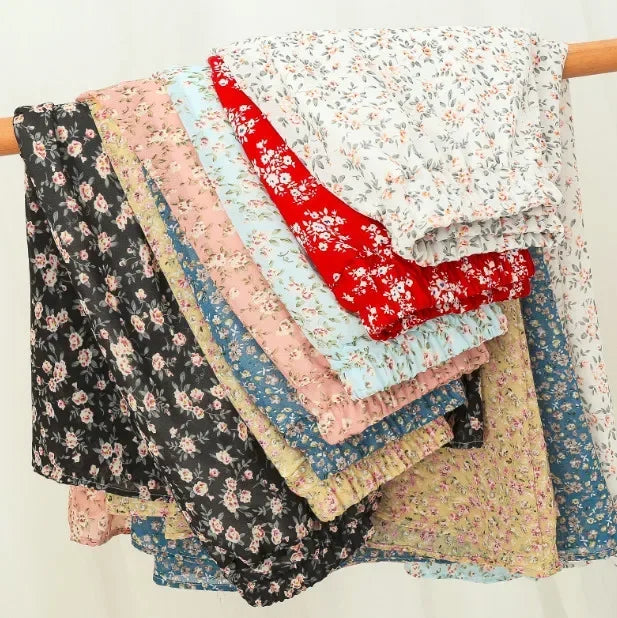 Floral Half Skirt Women's High Waist - Piña Colada