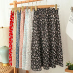 Floral Half Skirt Women's High Waist - Piña Colada