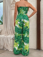 Summer Boho Wide Leg Printed Loose - Piña Colada