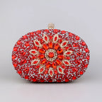 Crystal Floral Evening Clutch - Piña Colada