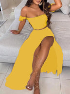 2-Piece Boho Off-Shoulder - Piña Colada