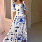 Elegant Womens Dresses Summer Print - Piña Colada