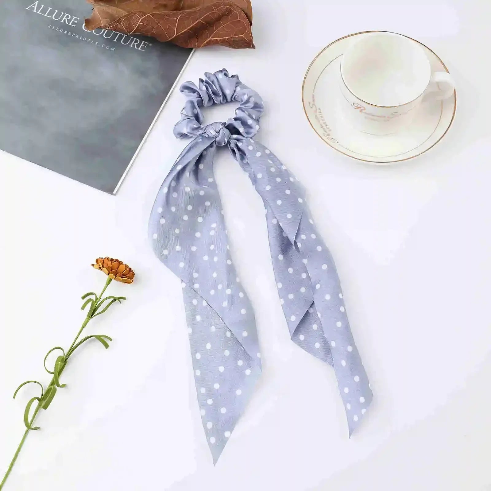 Satin Scrunchie Scarf - Piña Colada