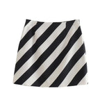 Women's Mid Skirt Striped Casual - Piña Colada