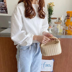 Small Straw Handbag Trendy - Piña Colada