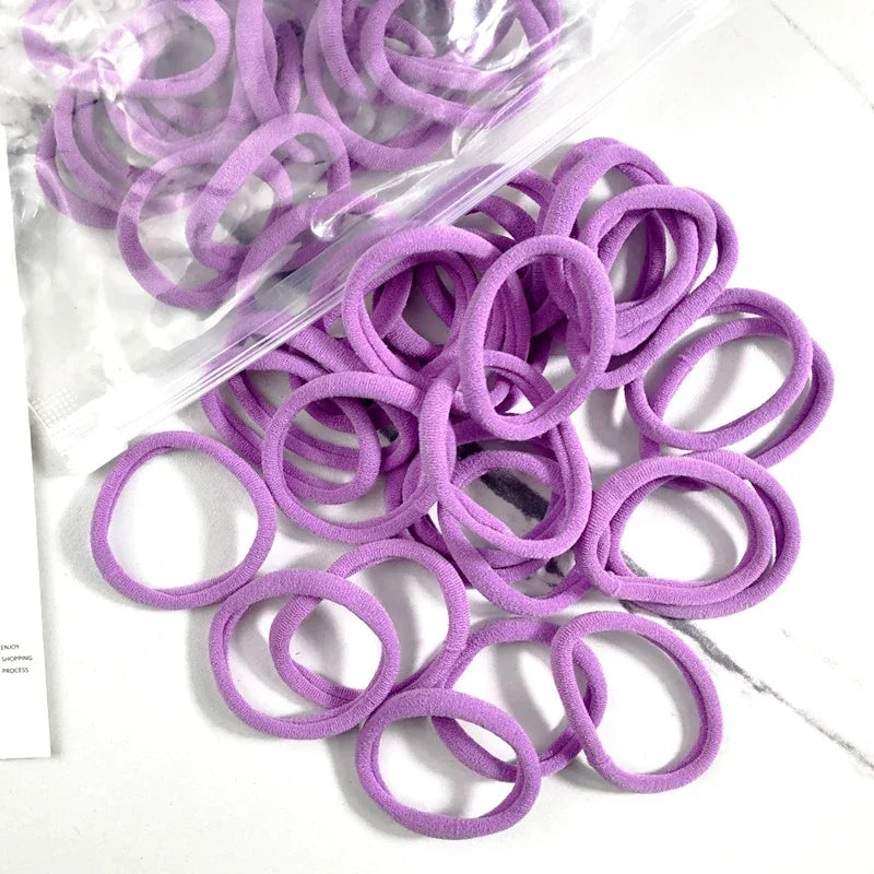50PCS Elastic Hair Bands Set - Piña Colada