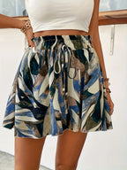 Boho Floral Print Shorts - Piña Colada