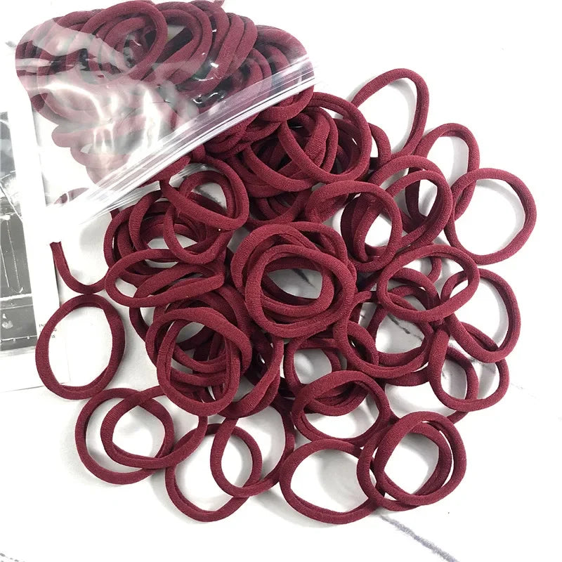 50PCS Elastic Hair Bands Set - Piña Colada