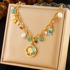 Stainless Steel Turquoise Pearl - Piña Colada
