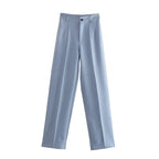 Office Wear Straight Pants - Piña Colada