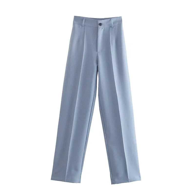 Office Wear Straight Pants - Piña Colada