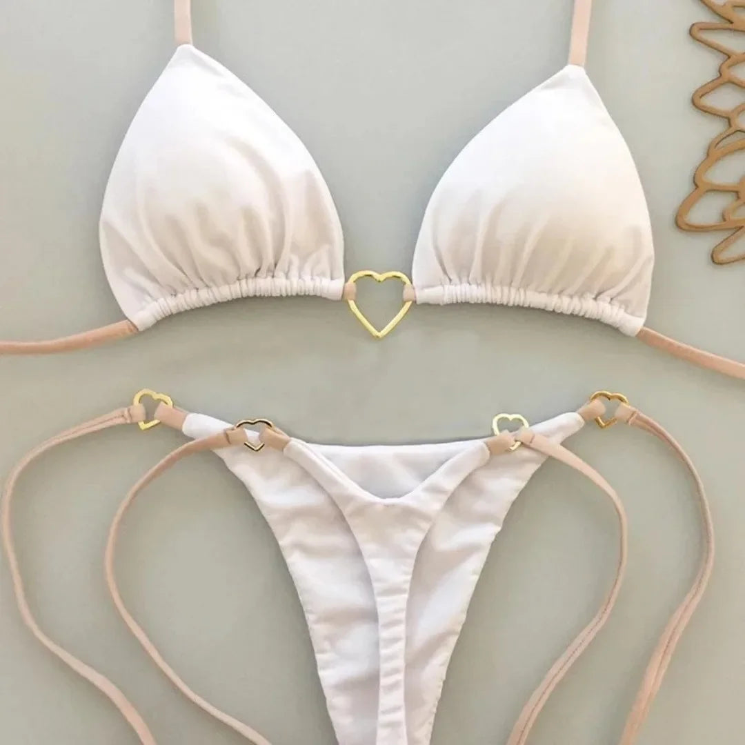 Bikini Low Waist Lace-up - Piña Colada