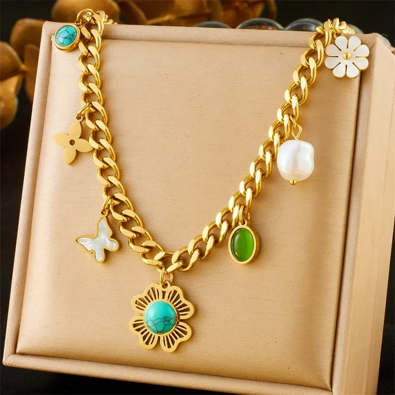 316L Stainless Steel Necklace New Trend - Piña Colada