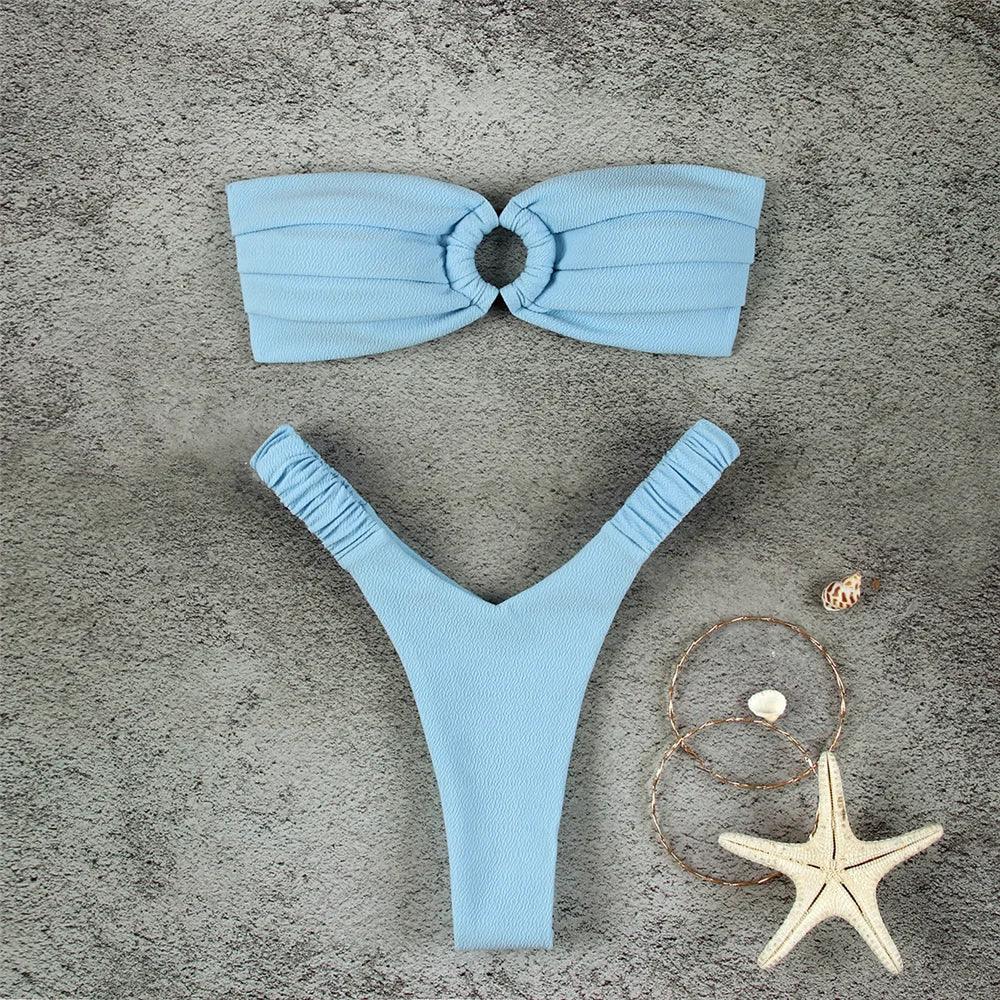 Brazilian Bikini Set Thong - Piña Colada