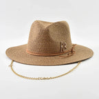 Metal RB Letter Straw Hats - Piña Colada