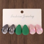 Geometric Drop Earrings – Cute & Romantic Zinc Alloy Design - Piña Colada