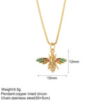 Gold Pendant Long Stainless Steel Chains - Piña Colada