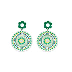 Boho Colorful Acrylic Charm Earrings - Piña Colada