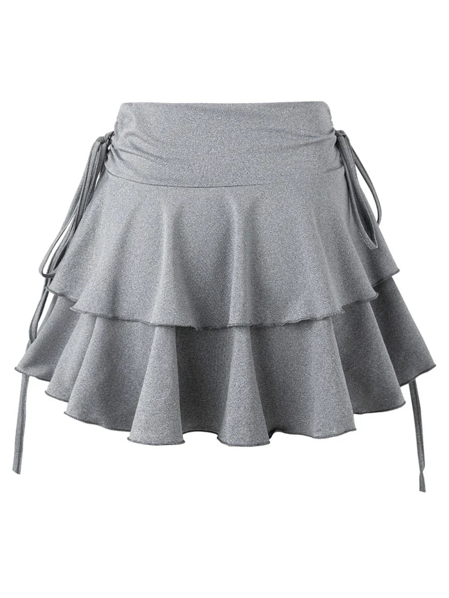 Solid Color Skirt High Waist - Piña Colada
