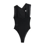 Print Mesh Bodysuit - Piña Colada