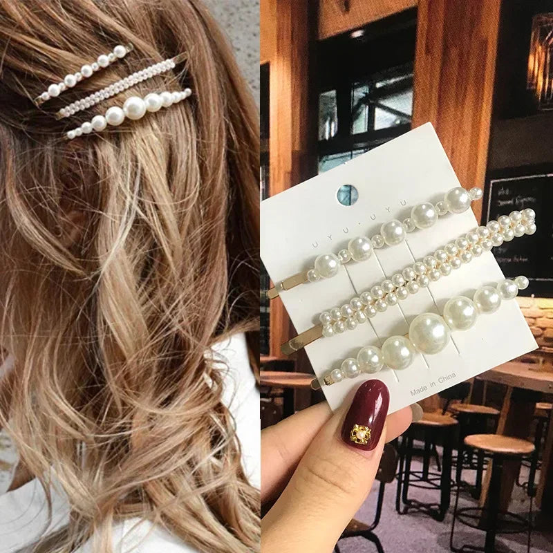 Flower Pearl Hair Clip - Piña Colada