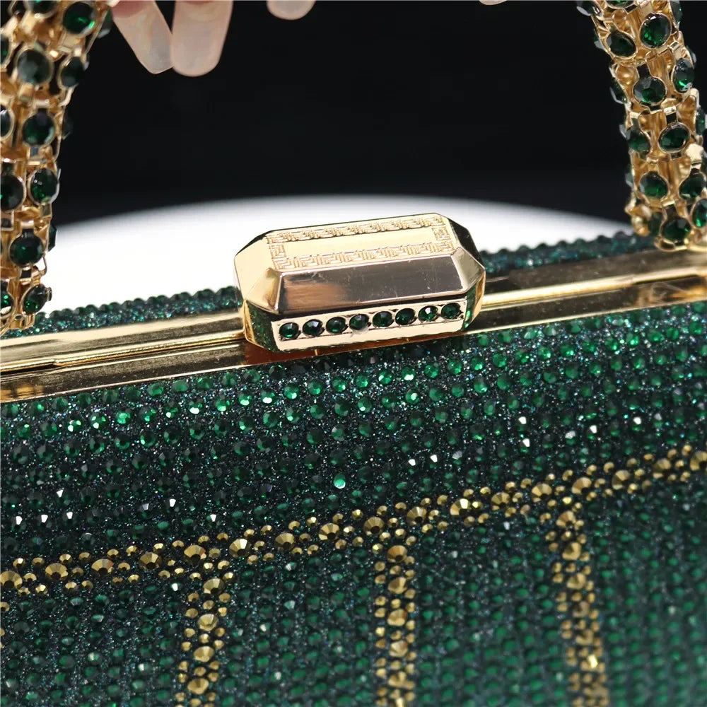 CLUTCH GLITTER BAG FOR EVENING - Piña Colada