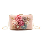 Floral Beaded Pearl Clutch - Piña Colada