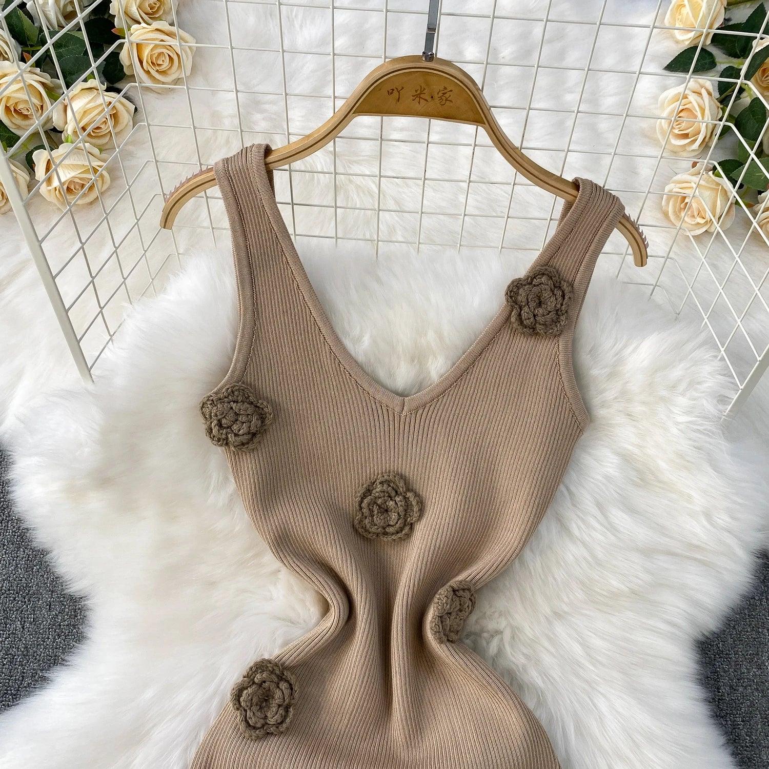 Chic Off Bodycon Dress Wrap Knitted - Piña Colada