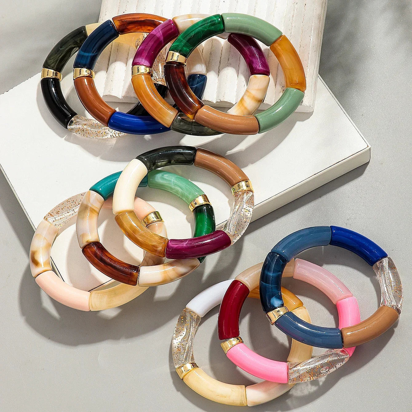 Acrylic Design Bracelet - Piña Colada