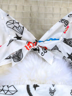 Hand-Painted Oversized 2-Piece Set – Backless Crop Top & Flowing Skirt - Piña Colada