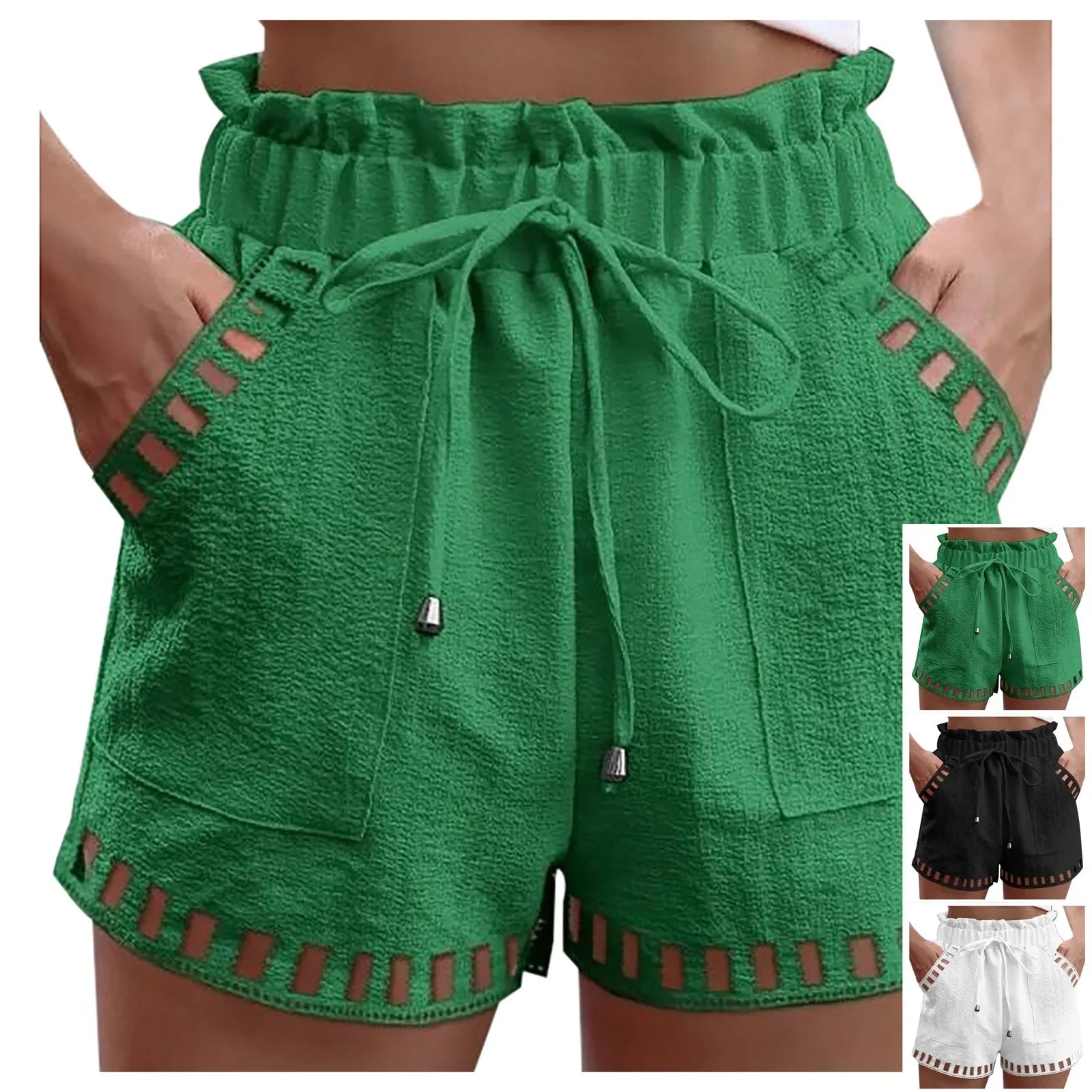 Cotton Linen Shorts Women - Piña Colada