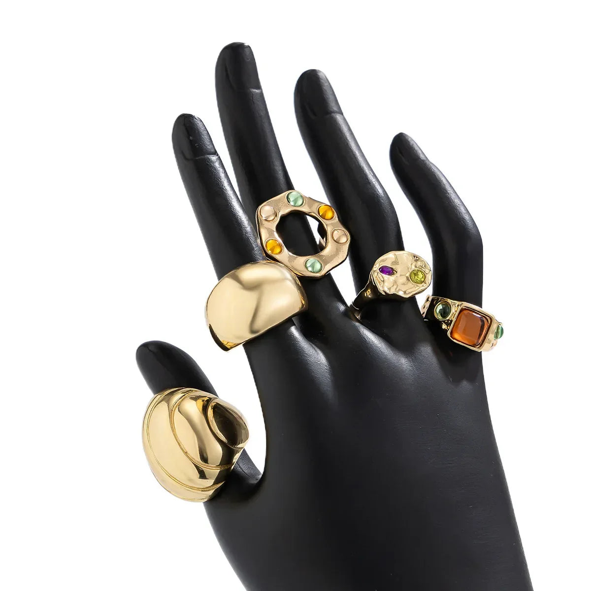 5Pcs/Set Vintage Irregular Metal - Piña Colada