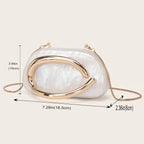 Gold Metal Crossbody Bag for Women’s Evening - Piña Colada