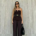Backless Corset Tube Top – High Street Style - Piña Colada