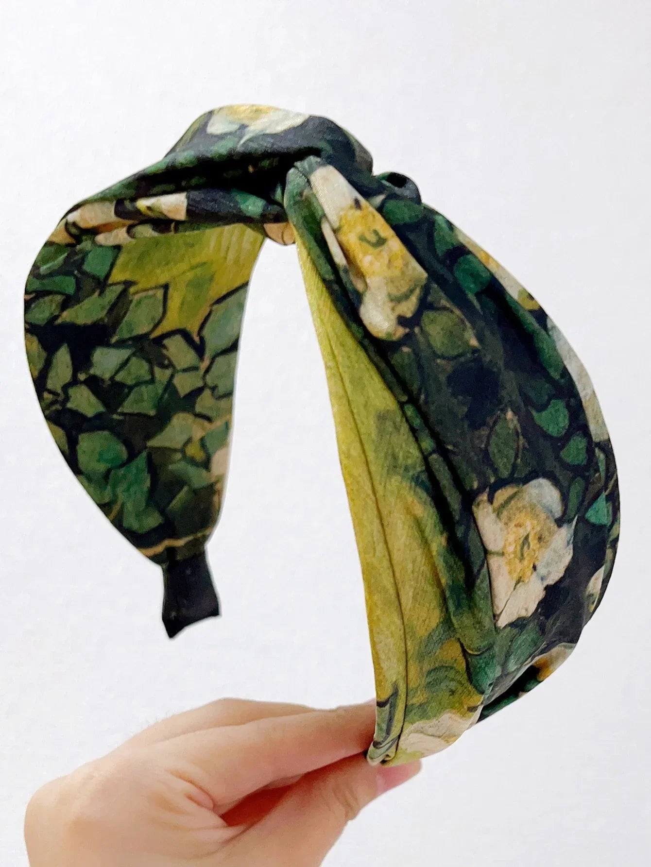 Hairband Wide Side Cross Knot Turban - Piña Colada