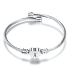Initial Letter Cuff Bracelet Stainless Steel - Piña Colada