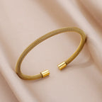 18K Gold-Plated Stainless Steel Cuff Bracelet for Women - Piña Colada