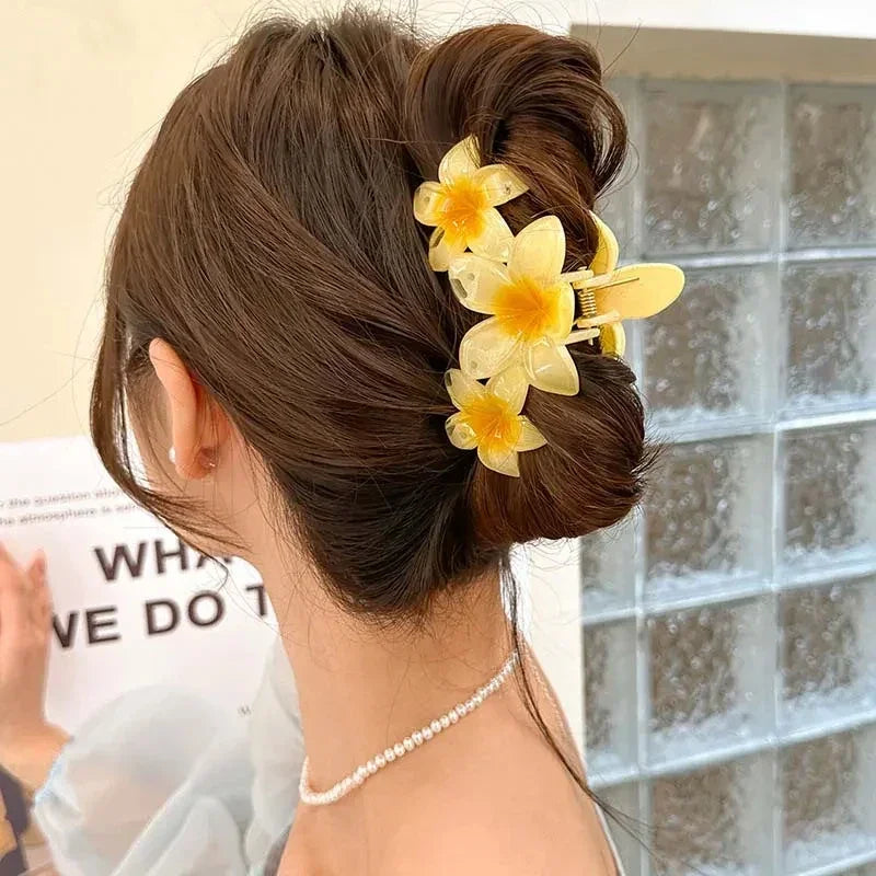 Flower Hair Claw Clips - Piña Colada
