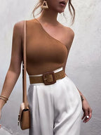 Backless Stretch Tank Top – Sleek Club Style - Piña Colada