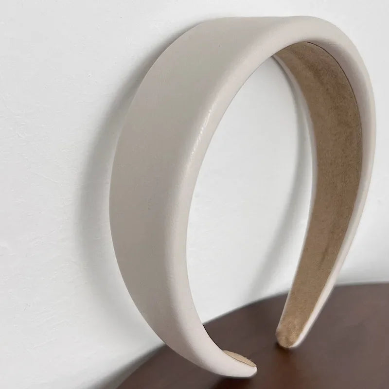 PU Leather Padded Thick Hairband - Piña Colada