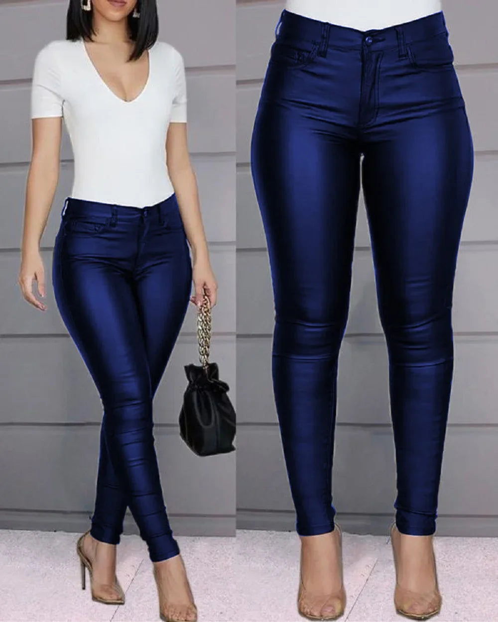 High Waisted Tight Pants - Piña Colada