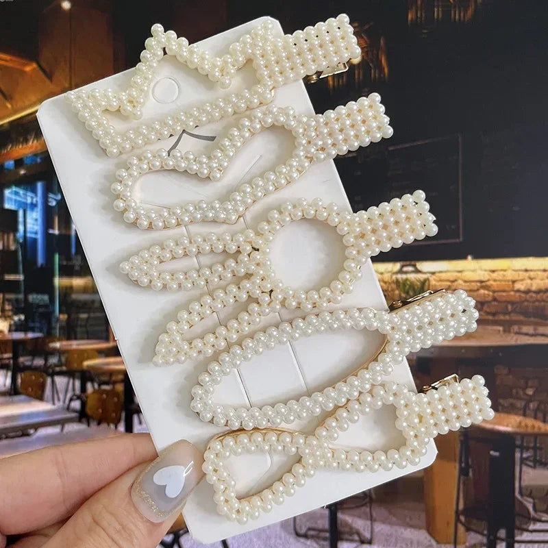 Flower Pearl Hair Clip - Piña Colada