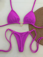 Bikini Low Waist Lace-up - Piña Colada