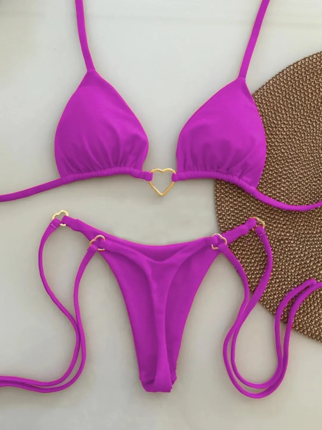 Bikini Low Waist Lace-up - Piña Colada
